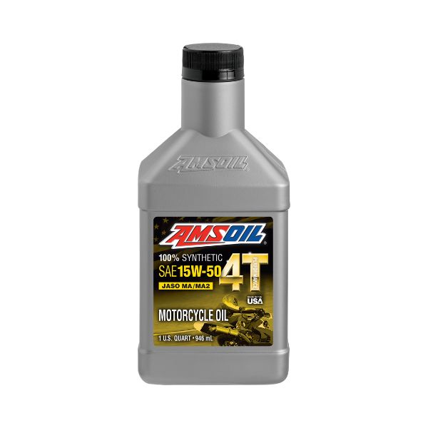 MC7QT AMSOIL SYNTHETIC 15W-50 4T PERFORMANCE MOTORCYCLE OIL - Image 1